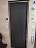 全鋁合金折疊門(mén)推廚房隱形空調隔斷門(mén)拉門(mén)衛生間樓梯口平移門(mén)防盜 防火阻燃黑色邊框+白色鋁板+帶鎖 曬單實(shí)拍圖