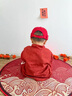 G.DUCKKIDS小黃鴨一周歲禮服男女寶寶抓周百天滿(mǎn)月嬰幼兒中國風(fēng)唐裝兒童漢服 紅色 80 尺碼建議9-12個(gè)月cm 曬單實(shí)拍圖