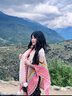 微光里披肩民族風(fēng)西藏旅游穿搭斗篷外套拉薩圍巾女云南外搭加厚毯子披風(fēng) 粉色民族風(fēng)披肩100*140cm 曬單實(shí)拍圖