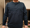 羅蒙（ROMON）美式復古亨利衫長(cháng)袖t恤男2025春季250g純棉側身無(wú)縫亨利領(lǐng)打底衫 牛仔藍色 【250克純棉】 M 參考125-140斤 曬單實(shí)拍圖