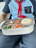 雙槍?zhuān)⊿uncha）鈦健康不銹鋼飯盒學(xué)生上班族可微波爐餐盒比316好1.5L配保溫袋 曬單實(shí)拍圖