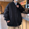 啄木鳥雙面穿棒球棉服男士外套秋冬季新款美式棉衣棉襖加厚羽加絨服男 米杏色 L (建議125-145斤) 曬單實拍圖