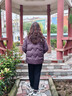 雪中飛羽絨服女2025冬季短款翻領(lǐng)冬裝90絨保暖外套媽媽裝豆沙色XL 曬單實(shí)拍圖