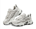 斯凱奇（Skechers）女式增高透氣運動(dòng)鞋厚底時(shí)尚150521 淺灰色/銀色/LGSL 35 曬單實(shí)拍圖