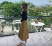 森馬（Semir）半身裙女磨毛純色A字長裙百搭秋季純棉寬松傘裙顯瘦101524120007 曬單實(shí)拍圖