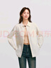森馬（Semir）長(cháng)袖襯衫女冬中長(cháng)款寬松純棉燈芯絨純色襯衣通勤上衣101724105001 曬單實(shí)拍圖
