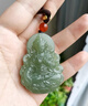 汐唯輕奢和田玉菩薩吊墜青玉坐蓮觀音玉墜男項(xiàng)鏈六字真言玉牌玉石玉佩 曬單實(shí)拍圖