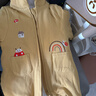 babylove嬰兒連體衣冬季加厚夾棉寶寶連帽哈衣保暖外出服造型棉服 藤黃 73cm 曬單實(shí)拍圖