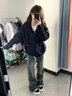 班尼路（Baleno）連帽拉鏈開(kāi)衫衛衣外套女2025新款春秋季潮流愛(ài)心百搭寬松女裝上衣 曬單實(shí)拍圖