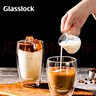 Glasslock杯子雙層咖啡玻璃杯耐熱防燙透明拿鐵牛奶家用水杯簡(jiǎn)約無(wú)柄350ml 曬單實(shí)拍圖