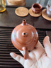 百年利永宜興紫砂壺純全手工原礦朱泥容天壺功夫茶具泡茶壺家用110ml 曬單實(shí)拍圖