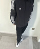 adidas經(jīng)典三條紋運動(dòng)連帽夾克外套男女秋季阿迪達斯三葉草 黑色   L 曬單實(shí)拍圖
