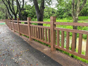 拉瑞斯水泥仿木護欄園林景觀(guān)河道防護圍欄新農村建設鋼筋混凝土仿古欄桿 款式均可定制 曬單實(shí)拍圖