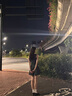 UR2025夏季新款女裝格雷系蝴蝶結系帶無(wú)袖連衣裙UWG750085 深灰花灰 S 曬單實(shí)拍圖