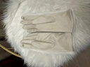 目丸秋冬毛絨手套女戶(hù)外保暖防寒加絨騎行百搭防風(fēng)加厚手套送禮可觸屏 奶白色 曬單實(shí)拍圖
