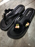 法式厚底人字拖鞋女外穿2025新款夏季沙灘鞋時(shí)尚仙女風(fēng)夾腳涼拖鞋 黑色 36-37 曬單實(shí)拍圖