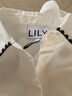 LILY2025秋新款女裝純棉貢緞法式撞色貝殼繡氣質(zhì)通勤休閑襯衫外套 601白色 M 曬單實(shí)拍圖