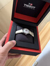 天梭（TISSOT）【官方授權(quán)店】瑞士手表 新款夢圓系列1853小美人石英女表 貝母盤皮帶T129.210.16.111.00 曬單實拍圖