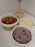 沃德百惠（WORTHBUY）陶瓷內(nèi)膽保溫飯盒上班族可微波爐加熱便當(dāng)盒便攜帶飯神器小湯碗 卡卡鱷小號*2+大號*2+餐具+袋 陶瓷材質(zhì) 曬單實拍圖
