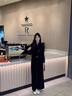 蜜樂(lè )奇2025春秋季套裝女法式復古感上衣長(cháng)褲新款女氣質(zhì)闊腿褲假兩件套裝 黑色上衣+長(cháng)褲兩件套 M 105-115斤 曬單實(shí)拍圖