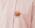 無(wú)印良品（MUJI）女式 水洗 平紋 立領(lǐng)長(cháng)袖連衣裙女裝裙子25年春季連身裙 襯衫裙 淺粉紅色條紋 M （160/84A） 曬單實(shí)拍圖