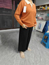 俞兆林（YUZHAOLIN）俞兆林中老年女秋裝洋氣長袖打底小衫氣質(zhì)媽媽裝秋季時尚母親節(jié)禮 米色 XL建議115-130斤 均碼 曬單實拍圖