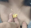 中銀億金花絲蝴蝶黃金項鏈女古法足金吊墜掛墜生日中秋節禮物送女友老婆 古法花絲蝴蝶吊墜+足金鏈-活動(dòng)款【金重約5.2g】 曬單實(shí)拍圖