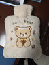 小魔熱水袋注水暖肚子暖水袋暖手寶女學(xué)生敷肚子柔軟仿兔絨熱敷2000ml 曬單實(shí)拍圖
