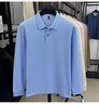 100%純棉翻領(lǐng)polo衫男士春秋新款純色長(cháng)袖t恤商務(wù)休閑中年上衣WLM 深綠色 XL 【建議135-150斤】 曬單實(shí)拍圖