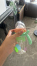 貝親親感溫奶瓶寬口PPSU感溫嬰兒奶瓶防摔防脹學(xué)飲杯送鴨嘴吸水嘴奶瓶 320ml淺綠色(+鴨  嘴吸嘴) 曬單實拍圖