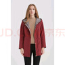 MeierMei玫而美風(fēng)衣女長(cháng)袖連帽中長(cháng)寬松腰繩收腰時(shí)尚撞色休閑春秋外套上衣 054 40 曬單實(shí)拍圖
