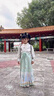 G.DUCKKIDS童裝漢服女童春秋季新款中國風(fēng)唐裝古風(fēng)兒童旗袍女孩古裝春秋裙子 粉色長(cháng)袖春秋 130 （建議身高120cm 8-9歲）cm 曬單實(shí)拍圖