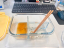 希樂扣小黃鴨玻璃飯盒上班族帶飯便當(dāng)盒微波爐餐盒大容量保鮮盒 三隔+包 曬單實(shí)拍圖