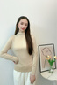 簡(jiǎn)云羊毛蠶絲德絨發(fā)熱半高領(lǐng)保暖內衣女加絨上衣單件秋衣男士打底衫冬 女【輕薄莫代爾】中領(lǐng)-淺芙杏 L 曬單實(shí)拍圖