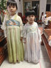 安妮優(yōu)兒中秋節女童漢服中國風(fēng)超仙連衣裙2025裙子古風(fēng)兒童古裝 綠色 130 曬單實(shí)拍圖