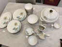 墨尊景德鎮(zhèn)骨瓷餐具套裝中式輕奢碗碟套裝家用高級(jí)感碗盤組合喬遷送禮 花開富貴10人套裝【禮盒裝】 60頭 曬單實(shí)拍圖