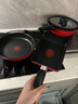 特福（Tefal）鍋具套裝百變鍋可拆卸煎炒鍋有鈦不粘鍋六件套千葉玫瑰紅 曬單實(shí)拍圖