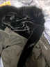 皮爾卡丹（pierre cardin）男裝派克服男短款冬皮毛一體夾克外套貉子毛內膽可拆卸仿皮草通勤 軍綠色加黑毛毛 3XL 曬單實(shí)拍圖