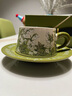 華典綠鈴蘭花開(kāi)咖啡杯碟送禮物高級感設計下午茶杯碟喬遷送禮結婚禮物 綠鈴蘭雙杯碟禮盒套裝—綠色 曬單實(shí)拍圖
