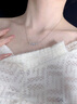 老鳳祥紫藤花999足銀項鏈女生2025新款輕奢吊墜七夕情人節(jié)禮物女友老婆 曬單實拍圖