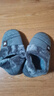 老人防滑厚底保暖鞋包跟棉拖鞋冬季家居室內加厚大碼男士拖鞋48碼 灰色（小熊布標款） 38-39 適合（37碼-38碼） 曬單實(shí)拍圖