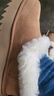 UGG【雙11搶先購】秋季新款女士厚底懶人毛毛鞋 1166733CHE|栗色38 曬單實(shí)拍圖