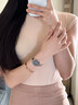 ROCOS品牌2025新款陶瓷女士手表小眾新款手表女簡約防水石英女表送禮物 玫瑰金藍面 【雷克斯手表】 曬單實拍圖