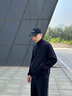 EMPORIO ARMANI/阿瑪尼官方旗艦新款男女情侶提花拉鏈開(kāi)衫衛衣夾克外套秋季 【合身版】海軍藍色 L  (推薦：150-165斤) 曬單實(shí)拍圖