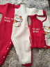 嬰兒春秋冬季馬甲連體衣套裝寶寶新生兒外出保暖夾棉坎肩男童女童 招財貓兩件套（馬甲+連體衣） 66 cm 【3-6月體重10-15斤】 曬單實(shí)拍圖