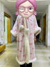 hellokitty睡袍珊瑚絨連帽睡衣女冬季加絨加厚學(xué)生保暖居家服外穿 3219-凱蒂貓印花睡袍【睡袍】 S 【建議體重80-95】 曬單實(shí)拍圖