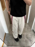 棉之雪美式條紋運動(dòng)衛褲男2025秋季新款高街寬松垂感直筒闊腿休閑長(cháng)褲子 白灰色 2XL 【170cm-178cm】 曬單實(shí)拍圖