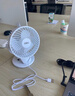 得力（deli）USB桌面風(fēng)扇迷你輕音小電扇家用臥室學(xué)生宿舍辦公室臺式桌面扇臺夾扇 白 曬單實(shí)拍圖