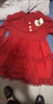 G.DUCKKIDS小黃鴨童裝女童連衣裙春秋季洋氣兒童裙子秋裝寶寶周歲禮服公主裙 紅色 80 尺碼9-12月(建議寶寶75-85cm) 曬單實(shí)拍圖