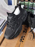 GIAUSA輕奢男鞋2025秋冬新款加絨加厚休閑運動(dòng)鞋子男士軟底增高老爹鞋男 黑色 -高檔男鞋 41 曬單實(shí)拍圖